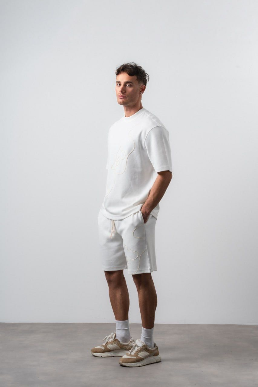 White Embroidery Tee